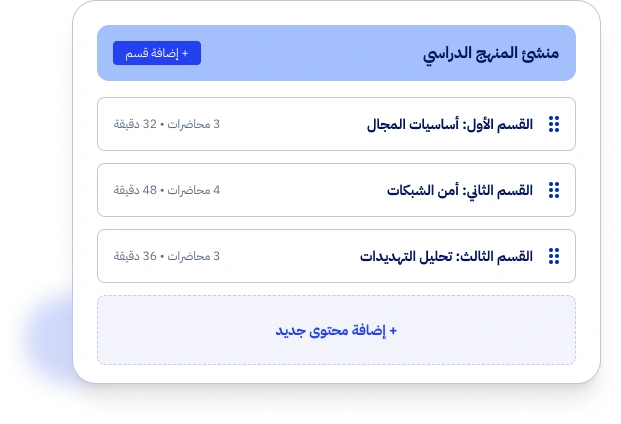 أدوات بناء الدورات