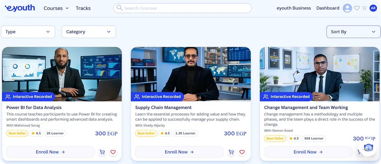 Browse Training Courses - step primary screenshot